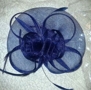 🐎NEW! Dark Navy Blue Kentucky Derby  Fascinator Hat